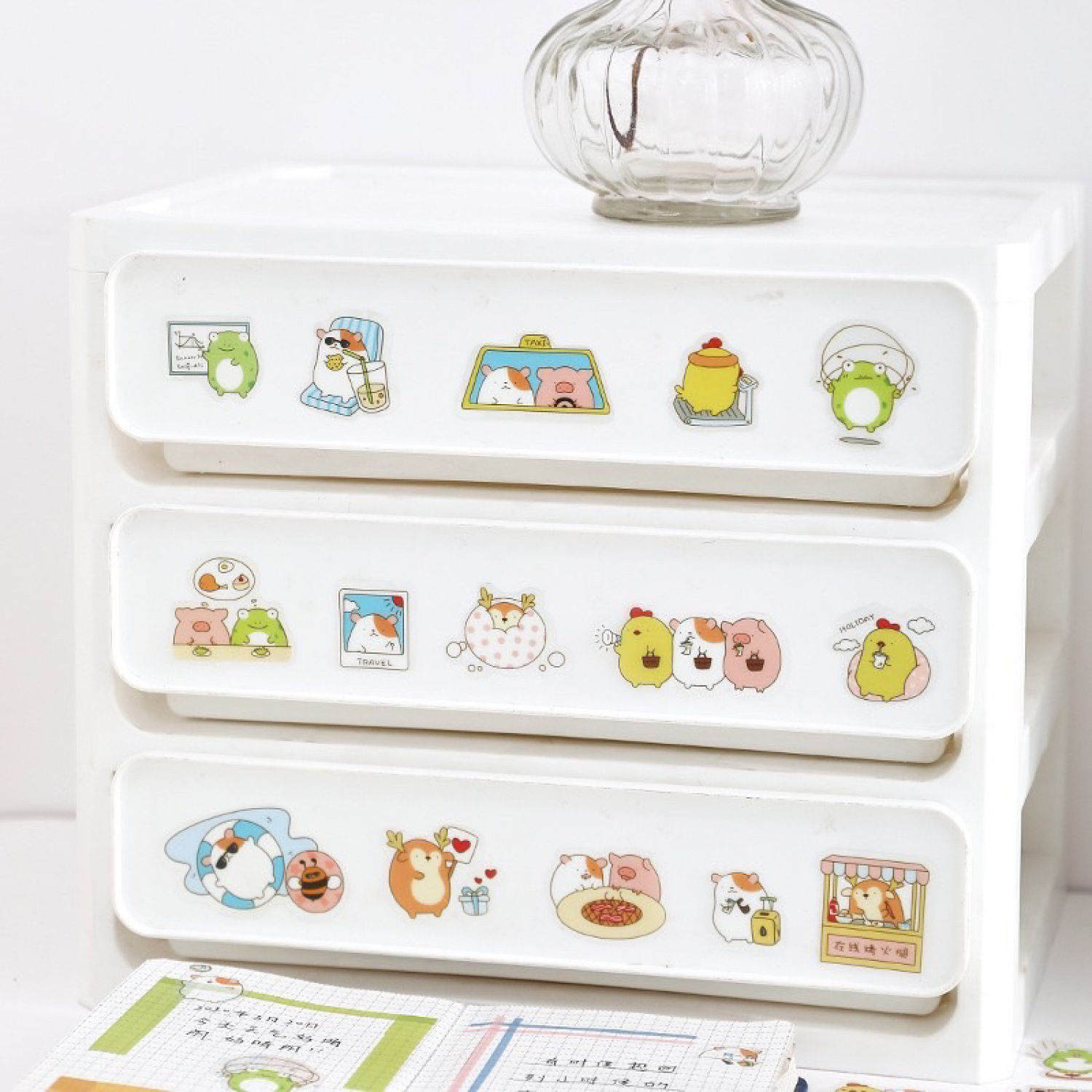 Gói 50 Hình Dán Sticker Molang Phiên Bản Mới Siêu Xinh