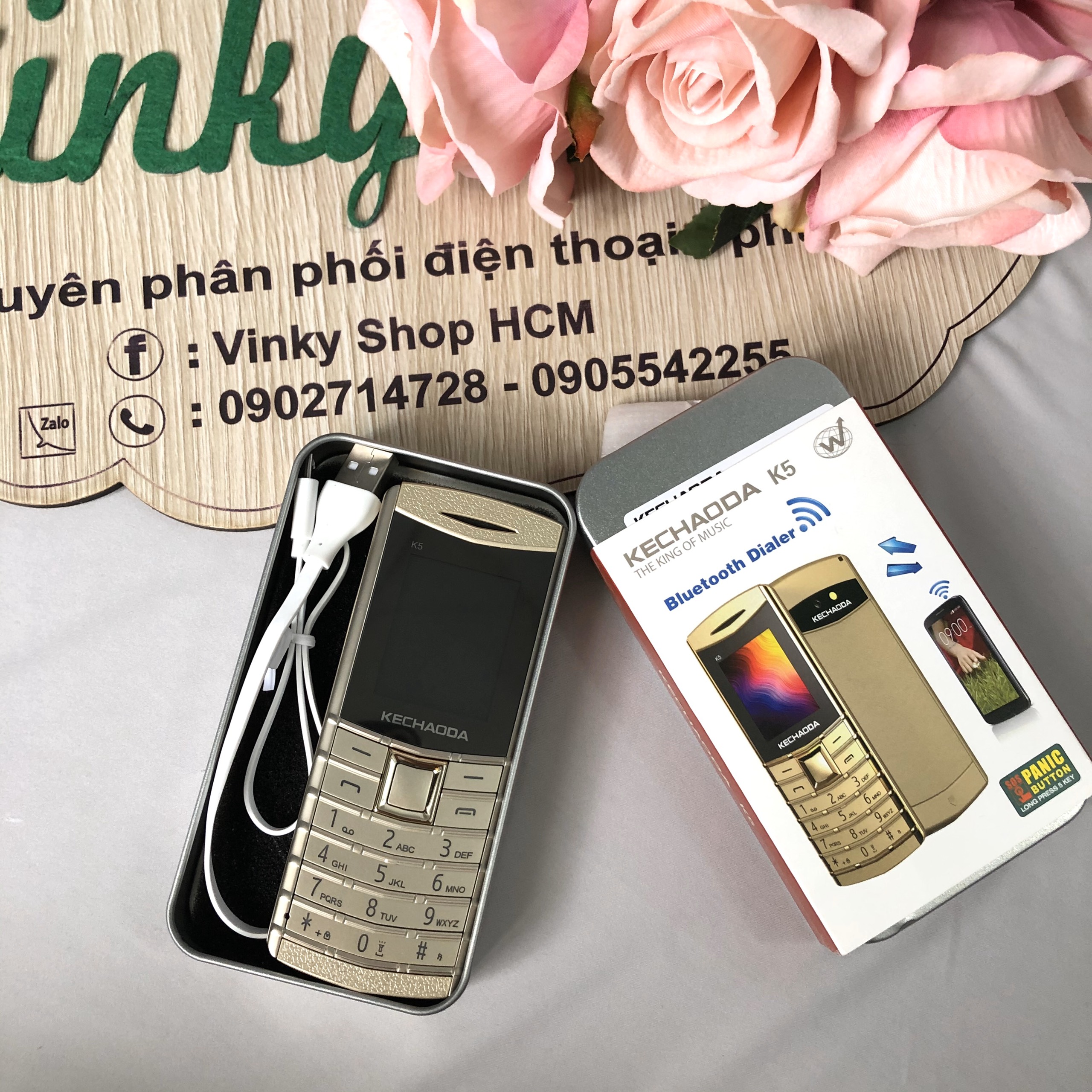 Điện Thoại Kechaoda K5 2 sim siêu mỏng - Bảo hành 12 tháng