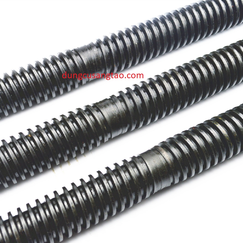 Vít me T screw thép T16 bước 4 (thanh ren T16x4 dài 1 m gồm 0.5m ren thuận - 0.5m ren ngược)
