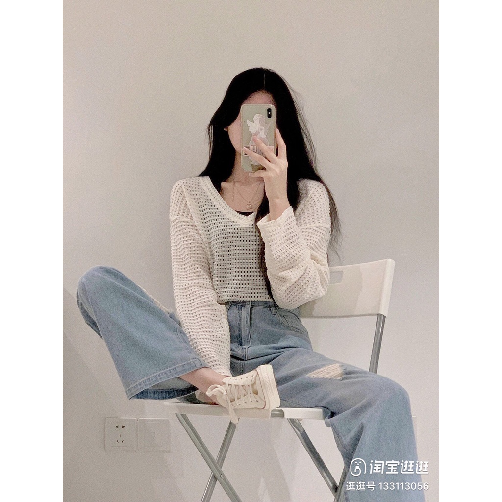 Áo lưới cổ V trễ + áo yếm croptop - Bigsize