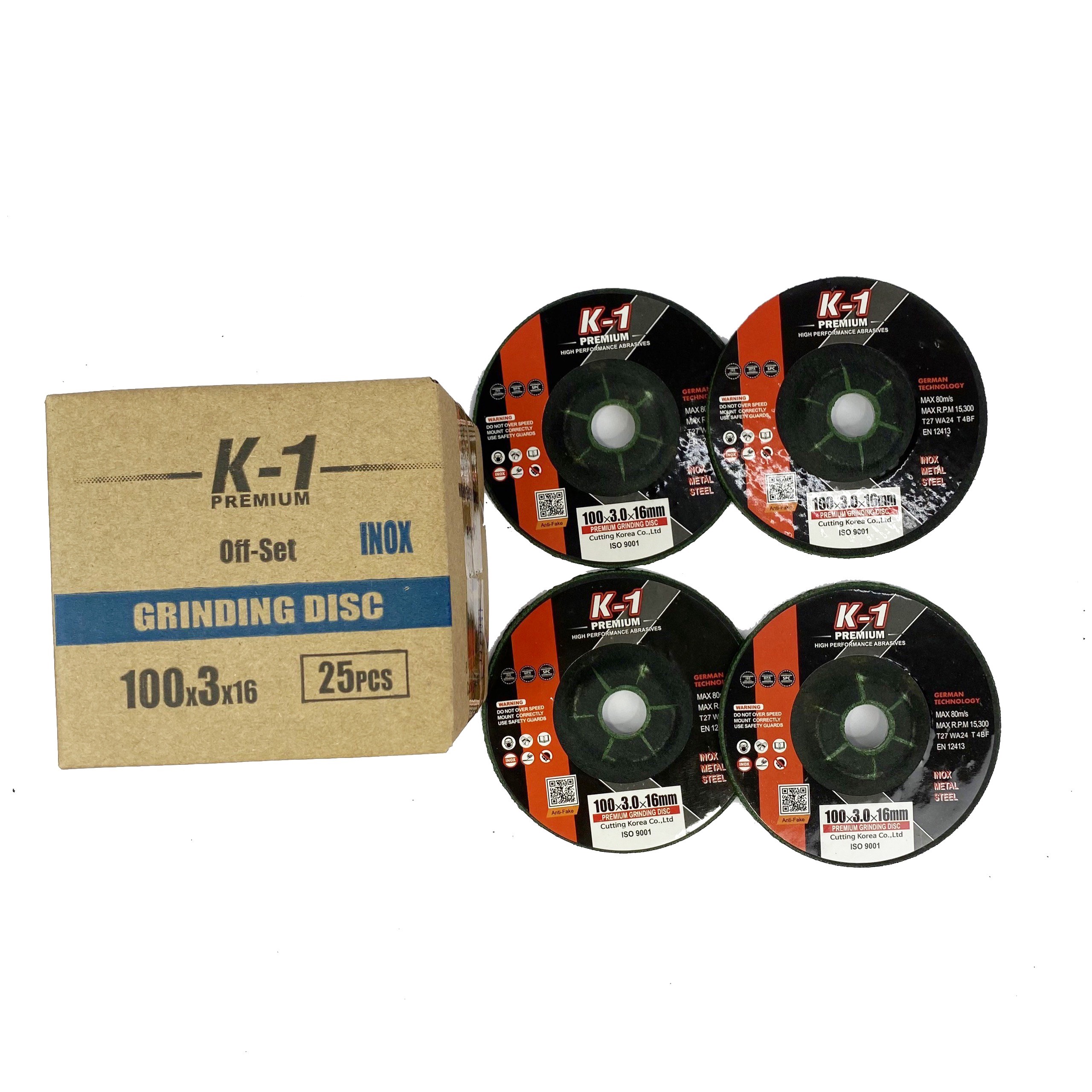 ĐÁ MÀI INOX 100mm (100 x 3.0 x 16mm) thương hiệu K1