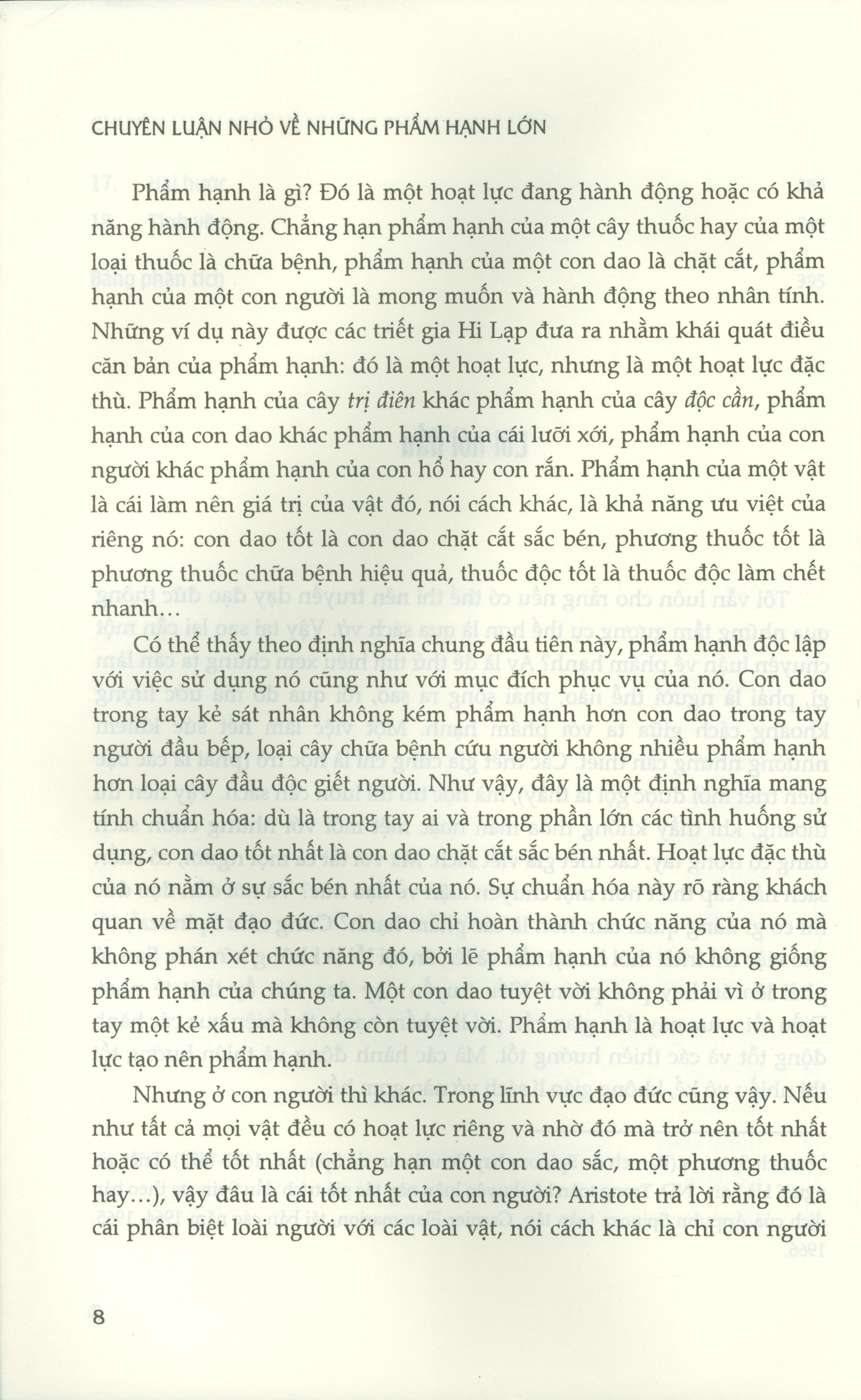 Chuyên Luận Nhỏ Về Những Phẩm Hạnh Lớn