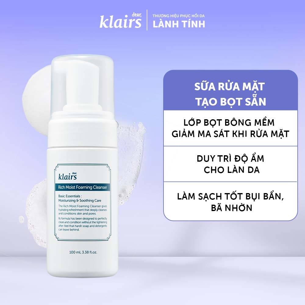 Dear Klairs Rich Moist Foaming Cleanser 100ml
