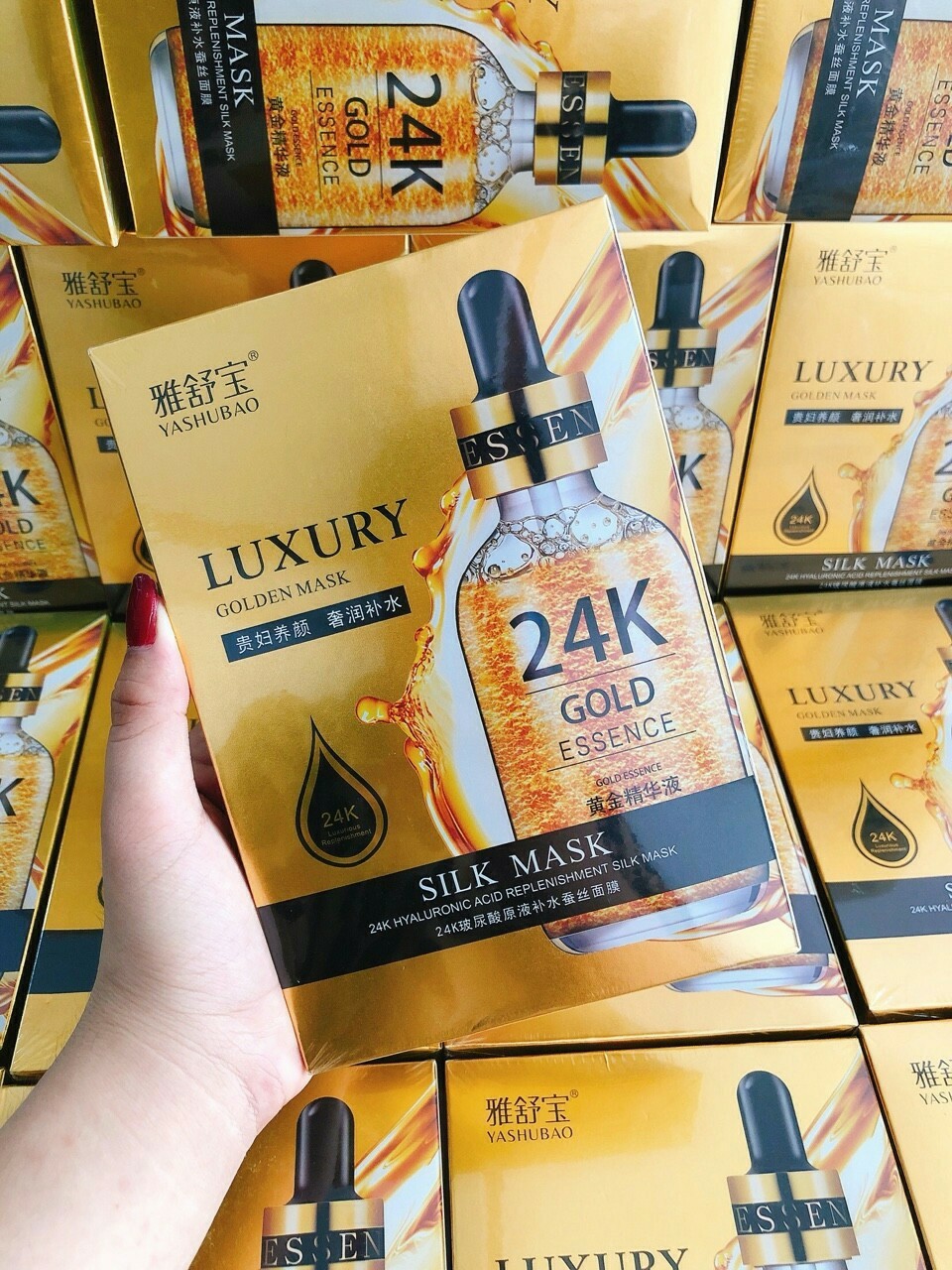 Mặt nạ vàng 24k hộp 10 miếng