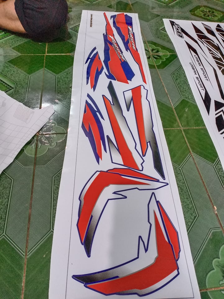 Tem rời future xanh đỏ trắng