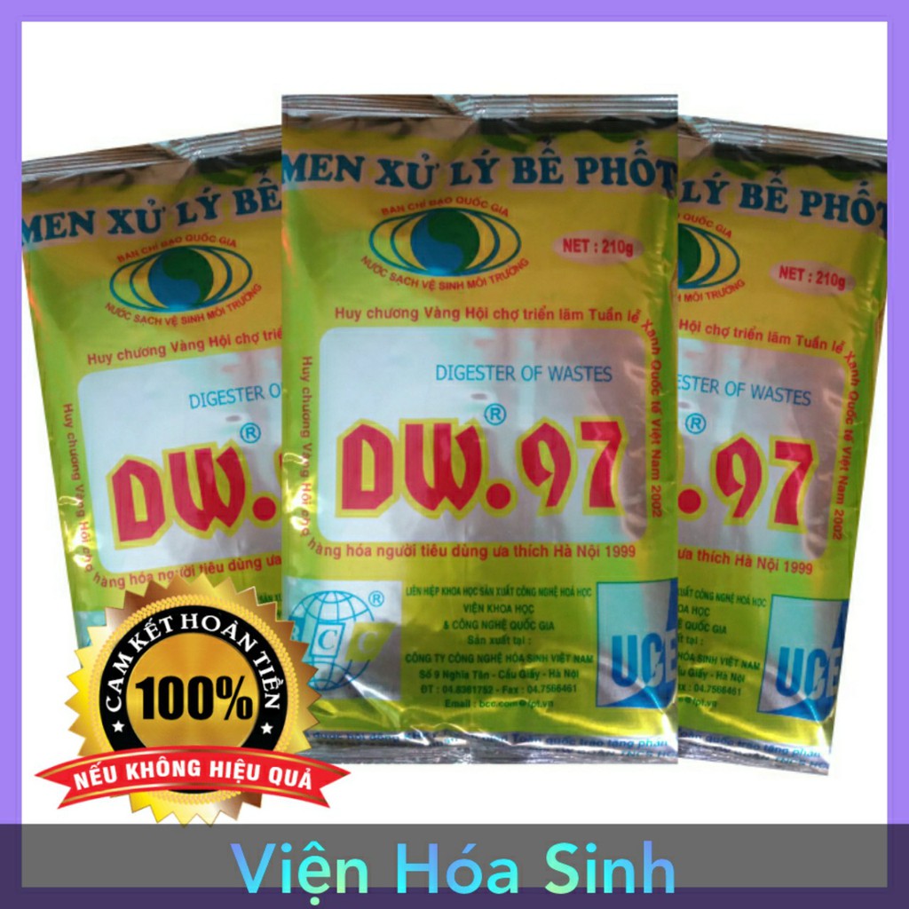 [Hoàn Tiền 10%] Men xử lý bể phốt dw 97 gói 200gr XỬ LÝ TẮC NGHẼN BỒN CẦU XỬ LÝ TẮC NGHẼN WC