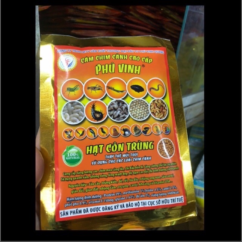Cám Phú Vinh Côn Trùng 100gr - Thức Ăn Chim Cao Cấp