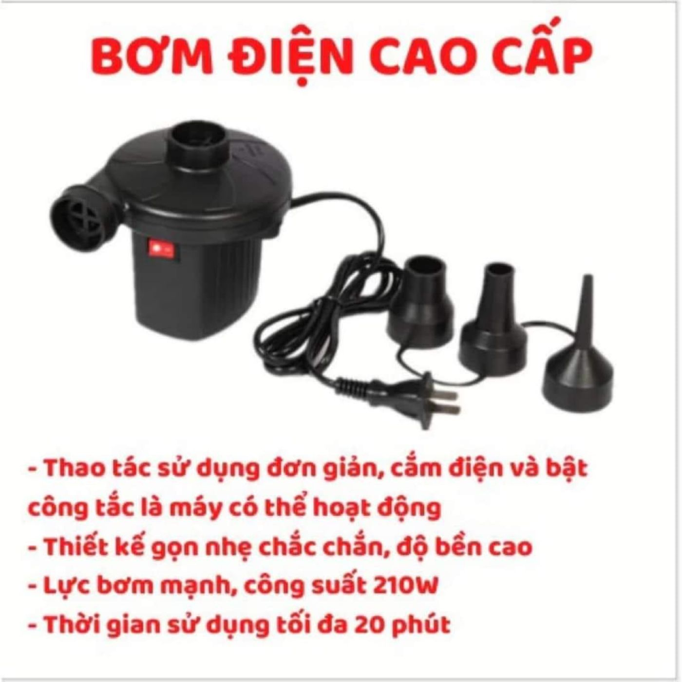 BƠM ĐIỆN 2 CHIỀU DÙNG ĐỂ BƠM PHAO, BƠM BỂ