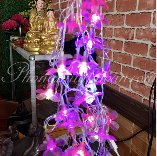 Đèn dây trang trí hoa Mai , Đào (5m) - nhiều màu.