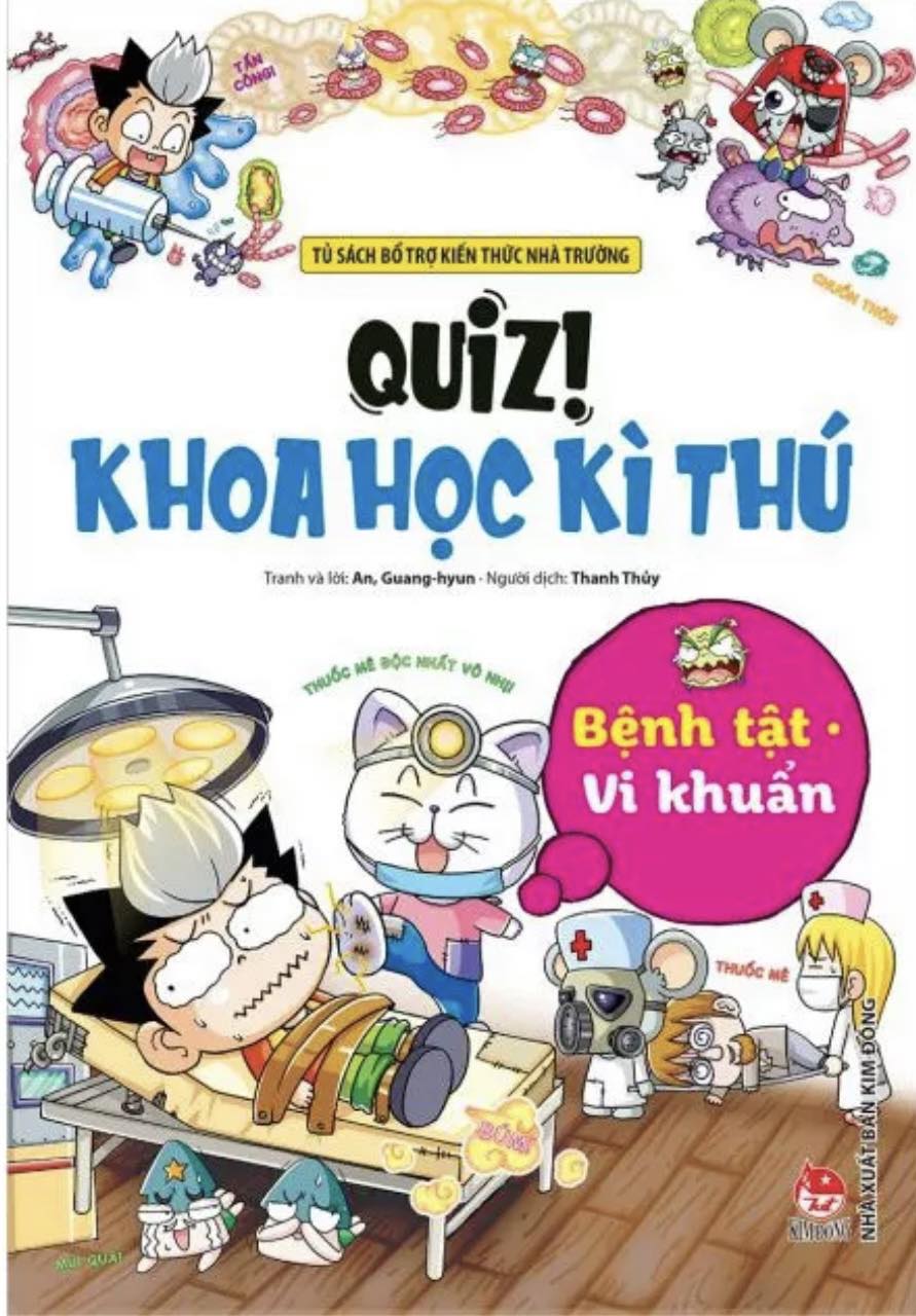 Sách - quiz! khoa học kì thú - bệnh tật vi khuẩn