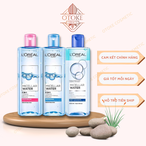 Nước tẩy trang L'Oreal Paris 3-in-1 Micellar Water 400ml