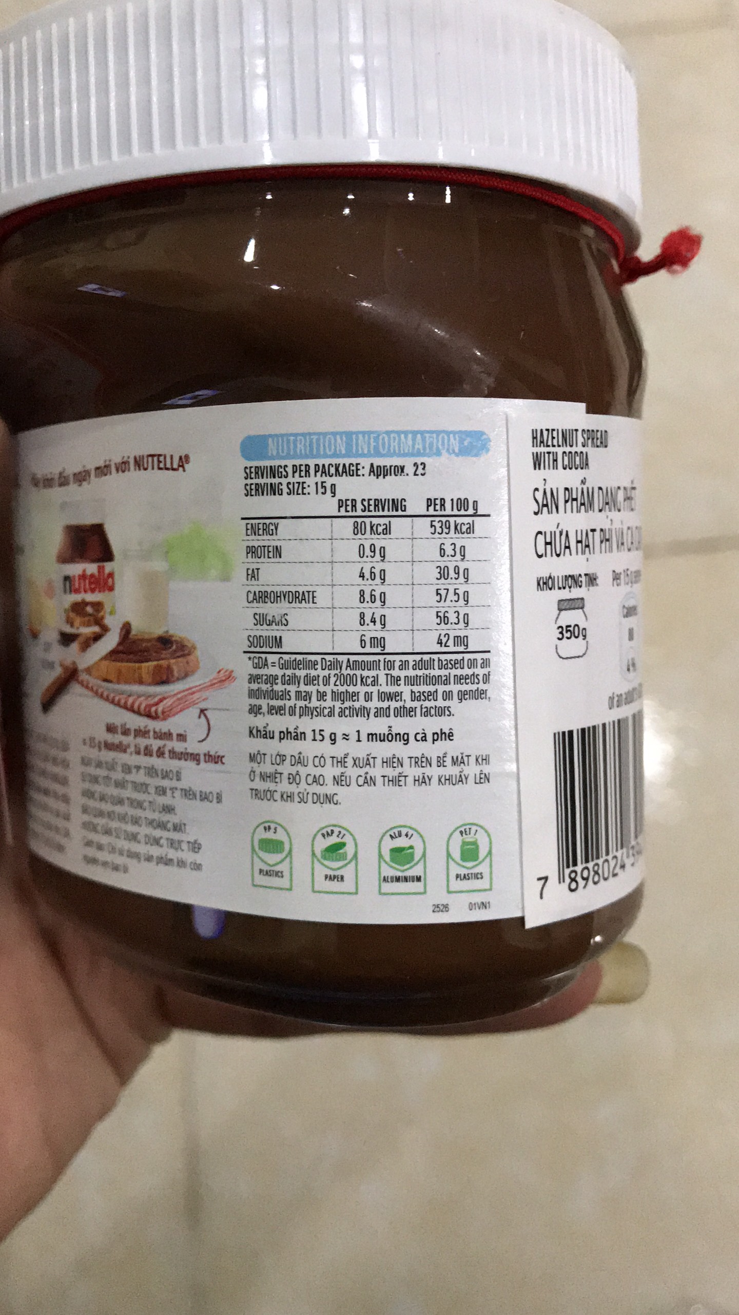 Bơ HẠT PHỈ PHẾT CACAO NUTELLA Hiệu Ferrero