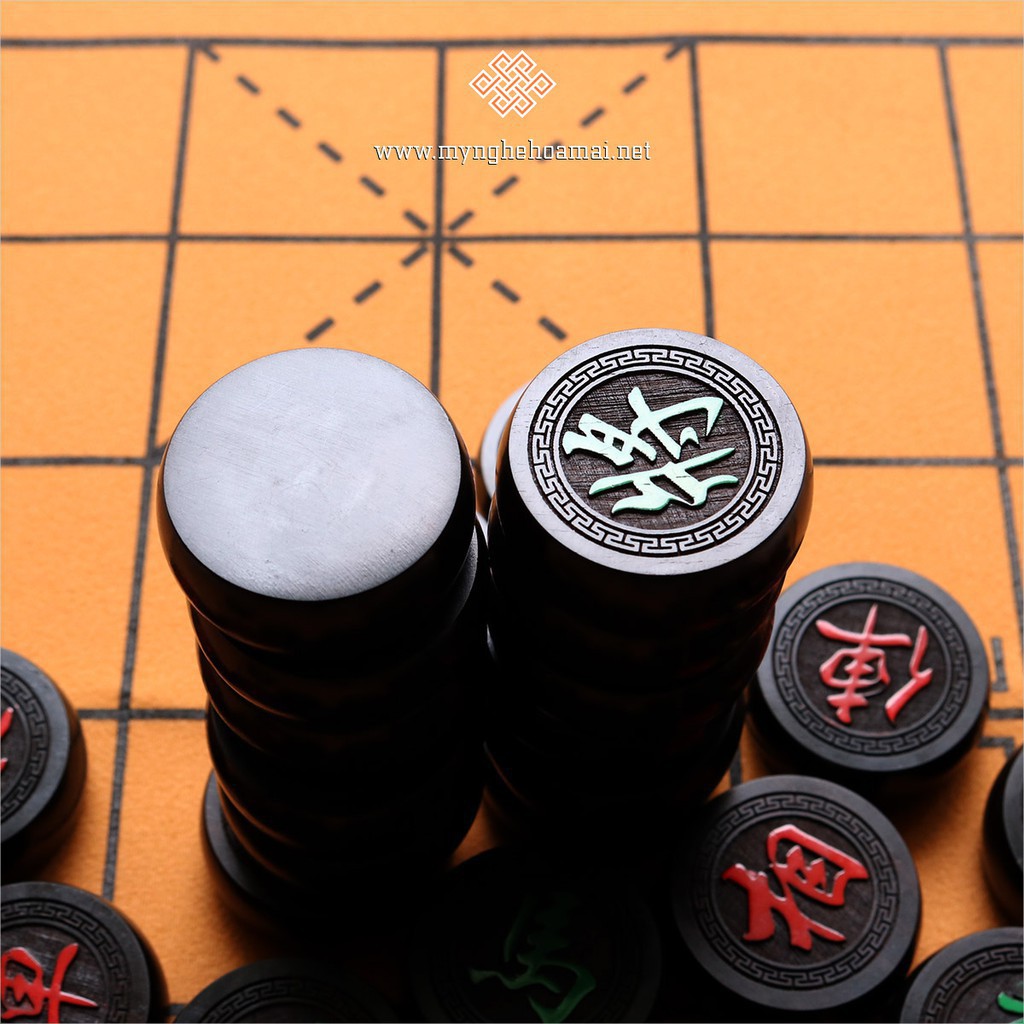 Bộ quân cờ tướng gỗ Mun 4.8 cm