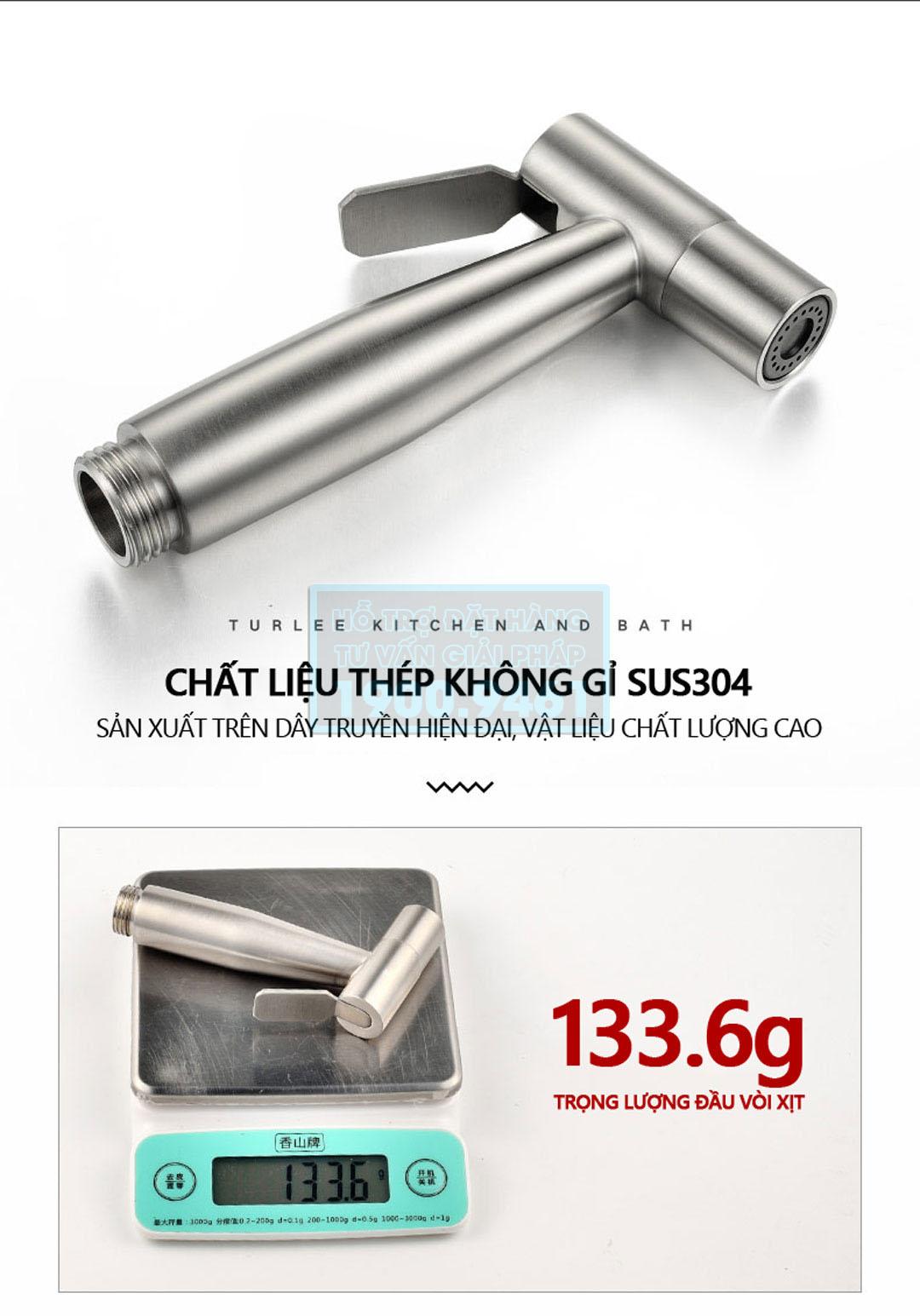 Vòi xịt vệ sinh Inox SUS304 9060