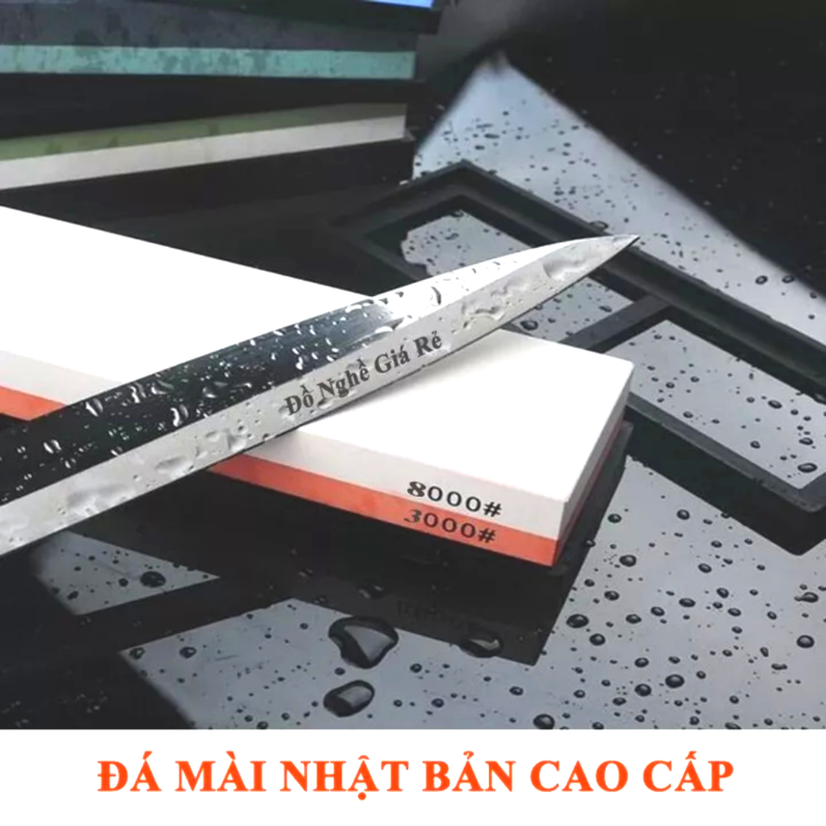 Đá mài dao 2 mặt hiệu KATASIWA nhập khẩu từ Nhật Bản độ mịn #1000-#10.000- Kèm đế su