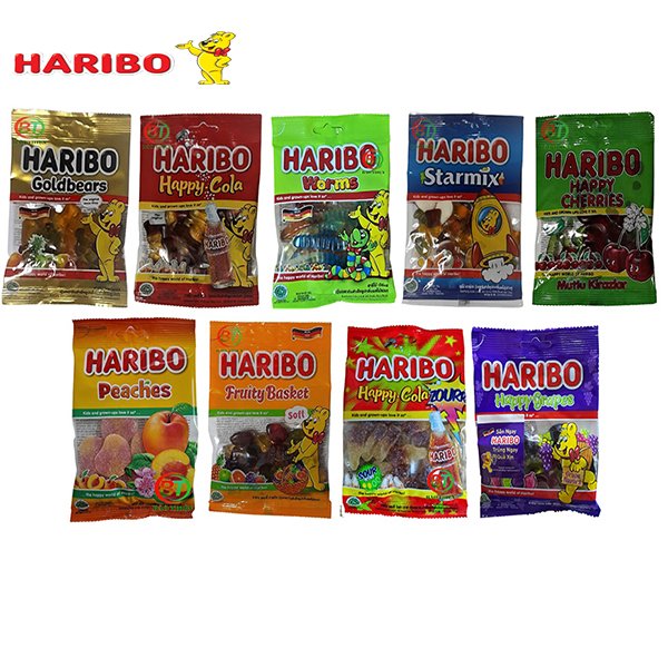 HCMKẹo dẻo hiệu Haribo  nhiều vị nhập khẩu từ Đức 80g