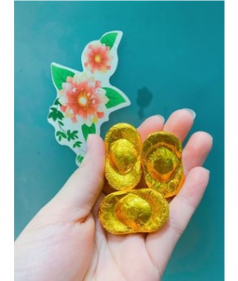 God of Wealth Golden Chocolate Bar, Ngoc Han Brand 500 Gr 200Gr)