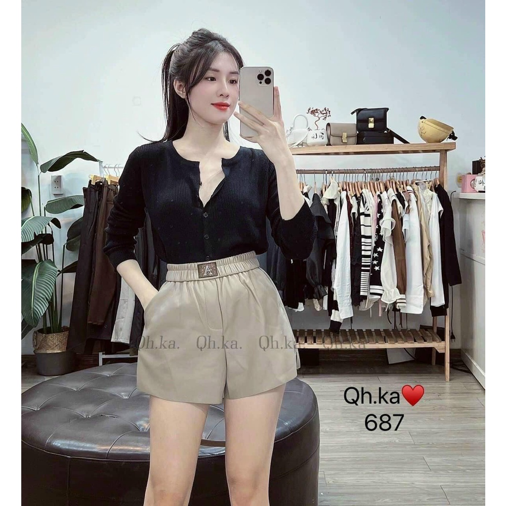ÁO len mềm cúc trước nhiều màu xinh