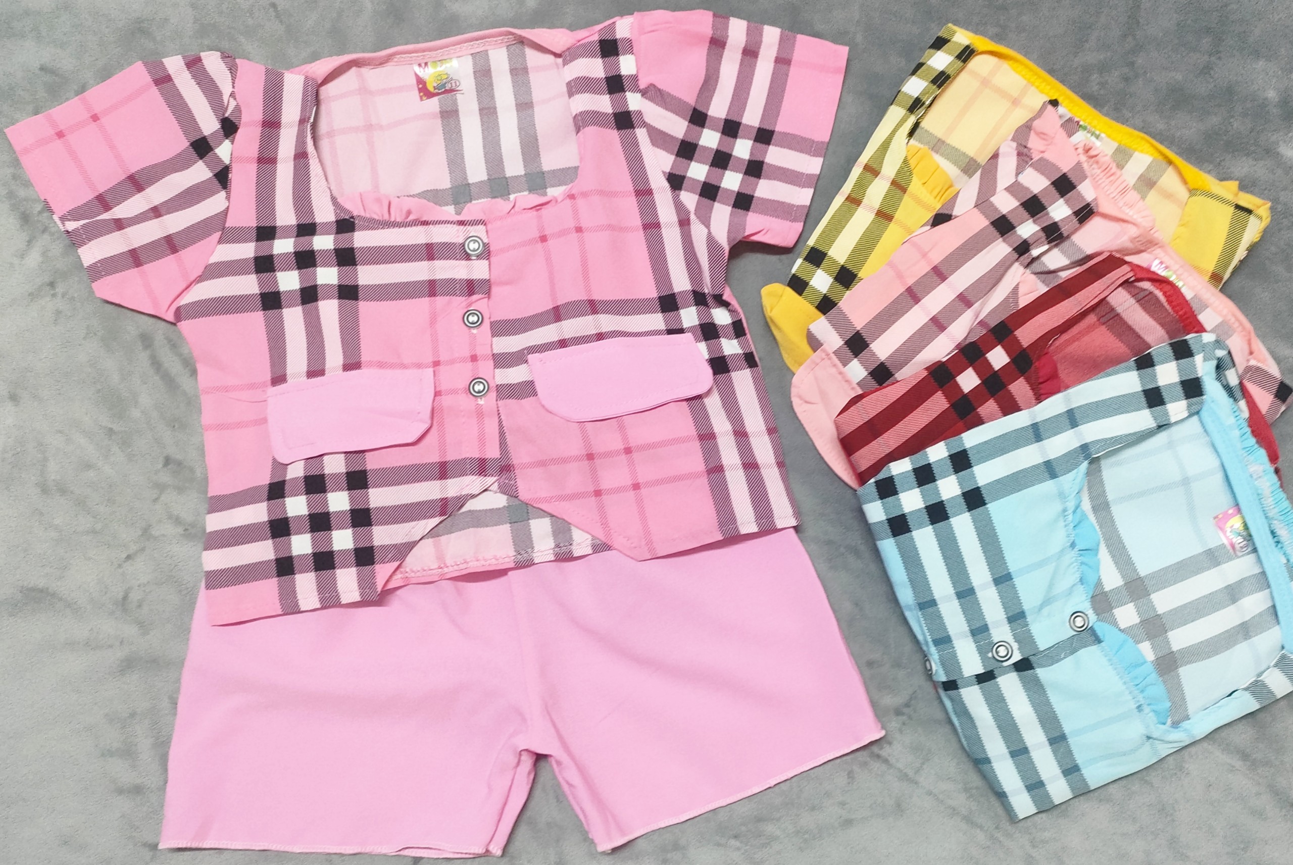 [HCM]( 4 Bộ 4 Màu 4 Họa Tiết Khác Nhau) Combo 4 Bộ Lụa Tay Phồng Bé (6-18kg)