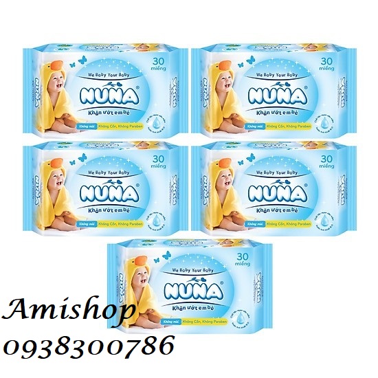 Khăn ướt Nuna 30 tờ