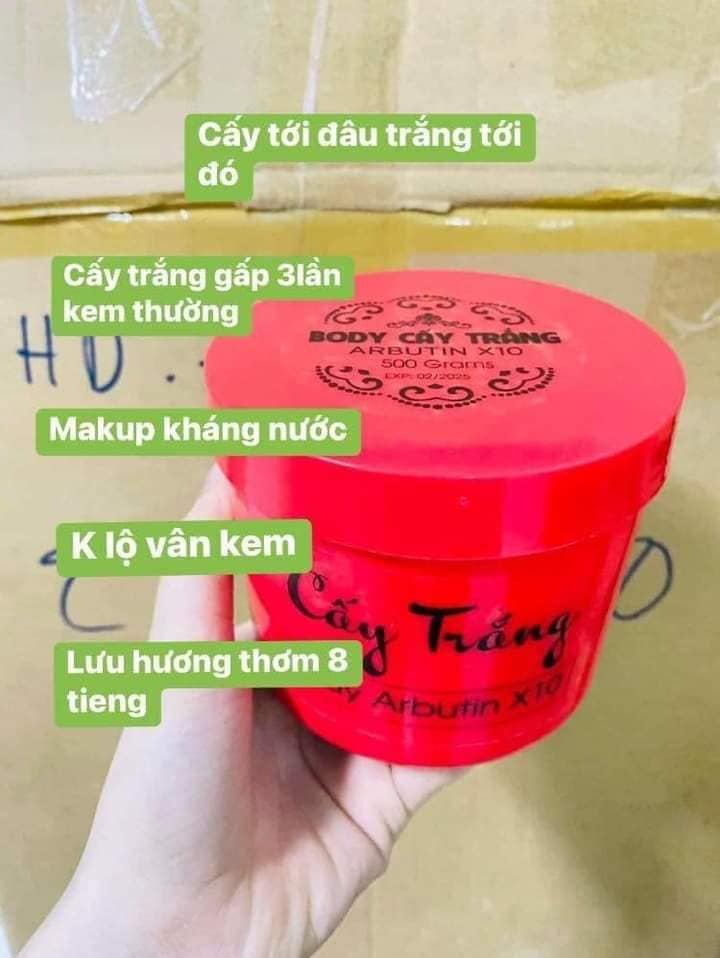 500gram kem body cấy trắng Arbutin x10