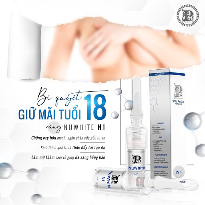 Kem Làm Hồng Nhũ Hoa Nuwhite N1 Mibiti Prudente Professional 5ml hàng USA