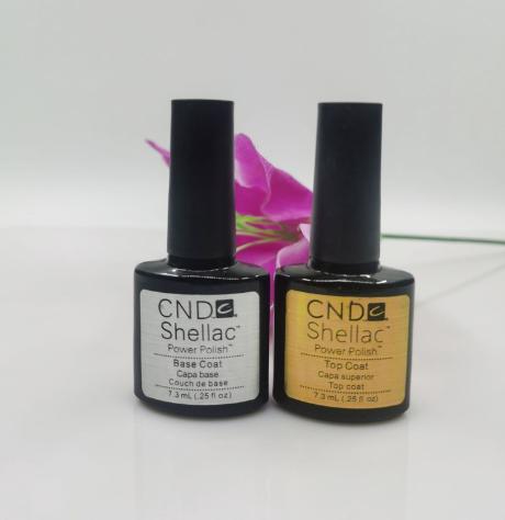 Cặp Base - Top CND Sơn Gel Siêu Bóng Bền chai 7,5ml