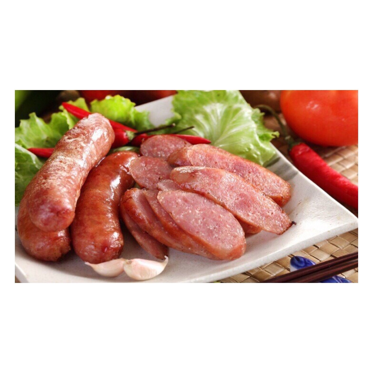 Lạp xưởng tươi truyền thống, tôm (gói 1 kg)