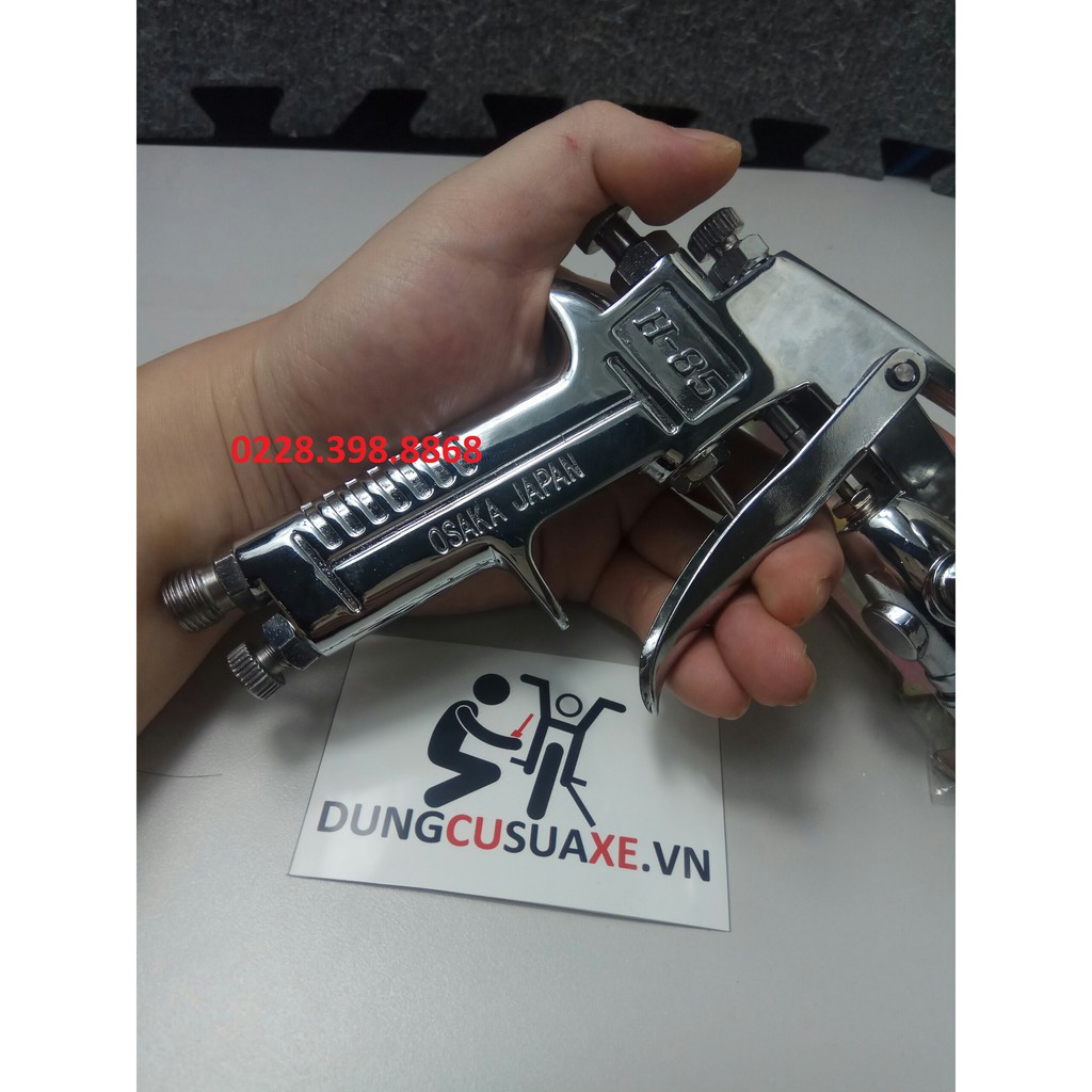 [HÀNG CHÍNH HÃNG] [ ẢNH THẬT] súng phun sơn H85 ca inox xịn [CHO KHÁCH XEM HÀNG]