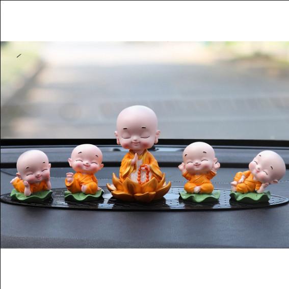 Set 5 chú tiểu tọa lá sen cao cấp