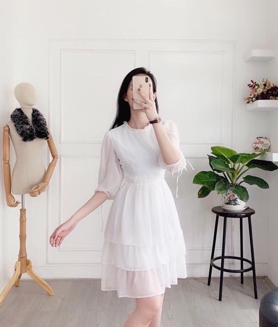 Đầm dự tiệc voan Hai tầng cao cấp