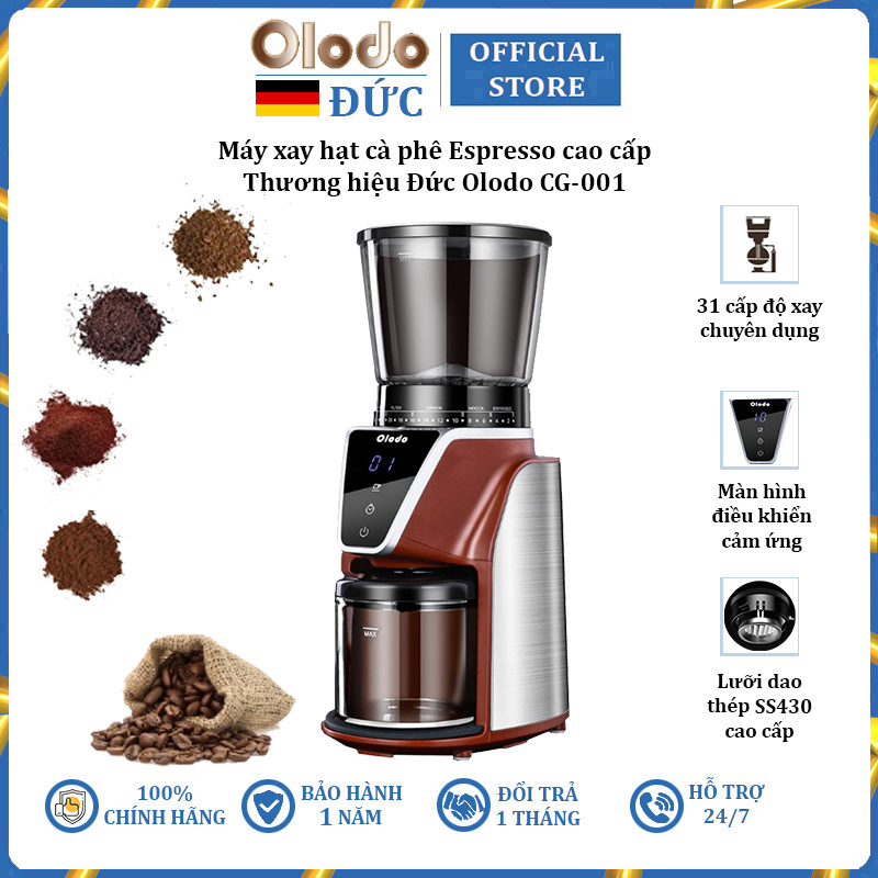 Grinder coffee beans espresso 31 modes German brand olodo premium cg-001, power 165W-warranty 12 months