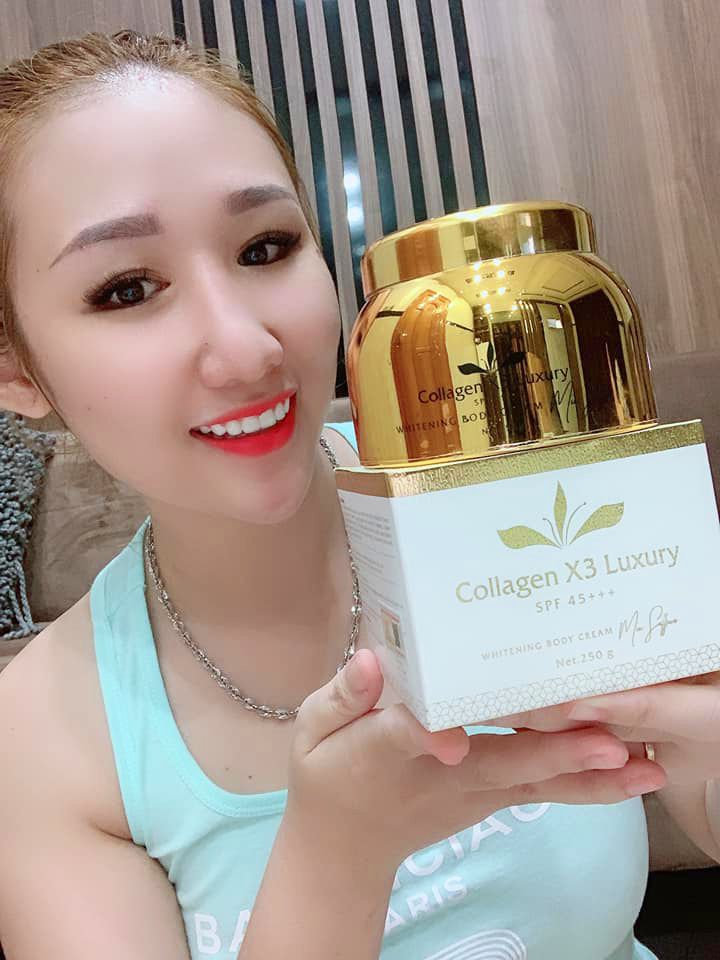 HCM][CHÍNH HÃNG] Kem Body Collagen X3 Luxury giúp da trắng mịn màng săn chắc - Kem body - Kem dưỡng trắng loại tốt - Kem dưỡng trắng nhanh hiệu quả - Kem duong trang