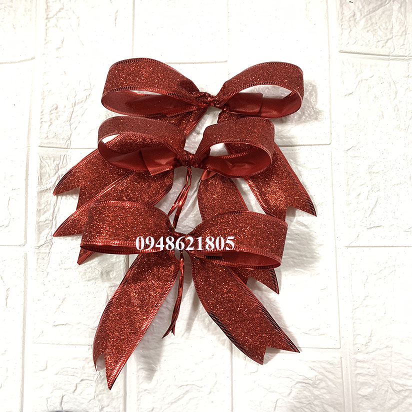 SET 3 NƠ TRANG TRÍ CÂY THÔNG NOEL, GIÁNG SINH