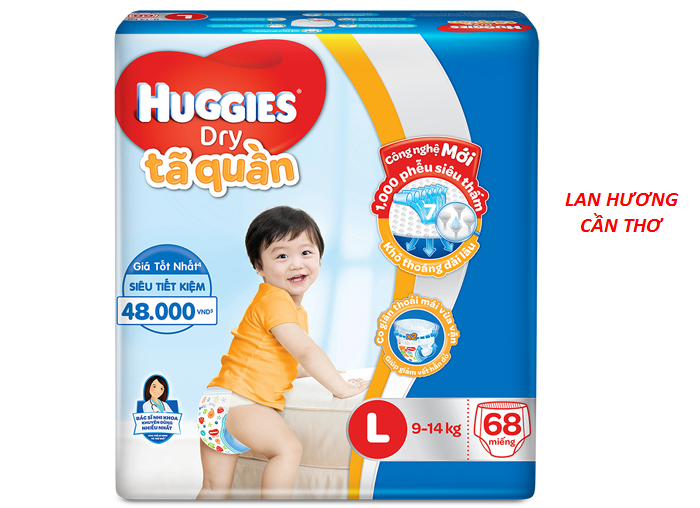 TÃ QUẦN HUGGIES M74/L68/XL62/XXL56