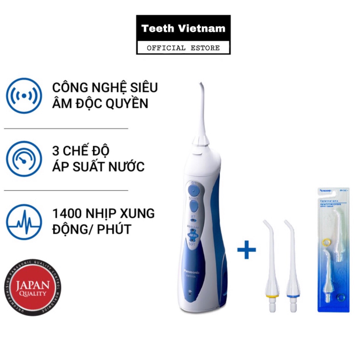 >> BÁO GIÁ MÁY TĂM NƯỚC CẦM TAY PANASONIC CÔNG NGHỆ SIÊU ÂM EW1611 | Shopee Lazada Sendo Tiki mới nhất 190 Combo Máy Tăm Nước Panasonic Cầm Tay Dùng Pin Sạc EW1211A và đầu thay thế EW1211A - Bảo Hành 12 Tháng - Hàng Chính Hãng