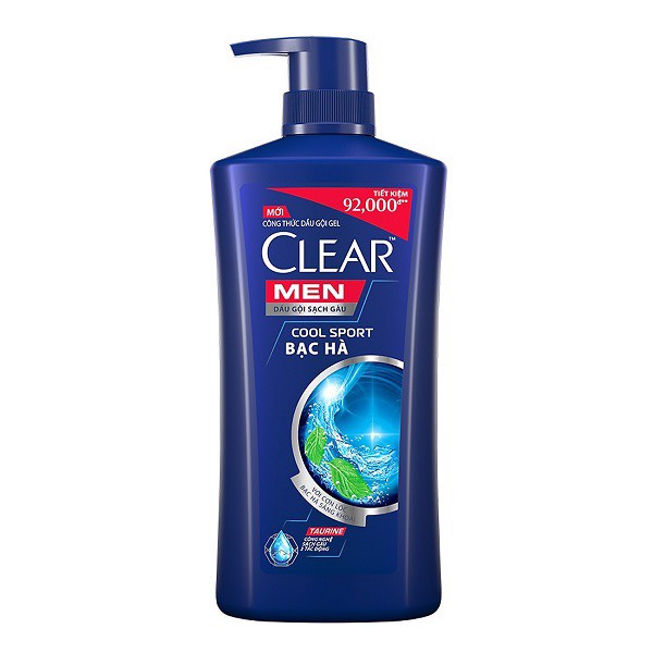 Dầu gội clear men mát lạnh bạc hà 900ml