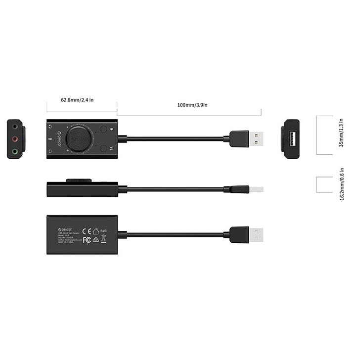 Sound card (card âm thanh) gắn cổng USB Orico SC2