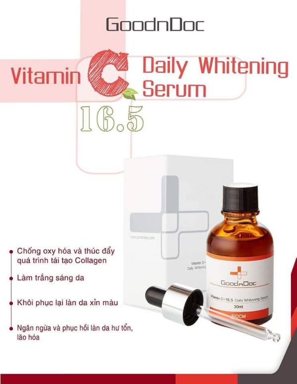 SERUM DƯỠNG TRẮNG SÁNG DA GOODNDOC VITAMIN C