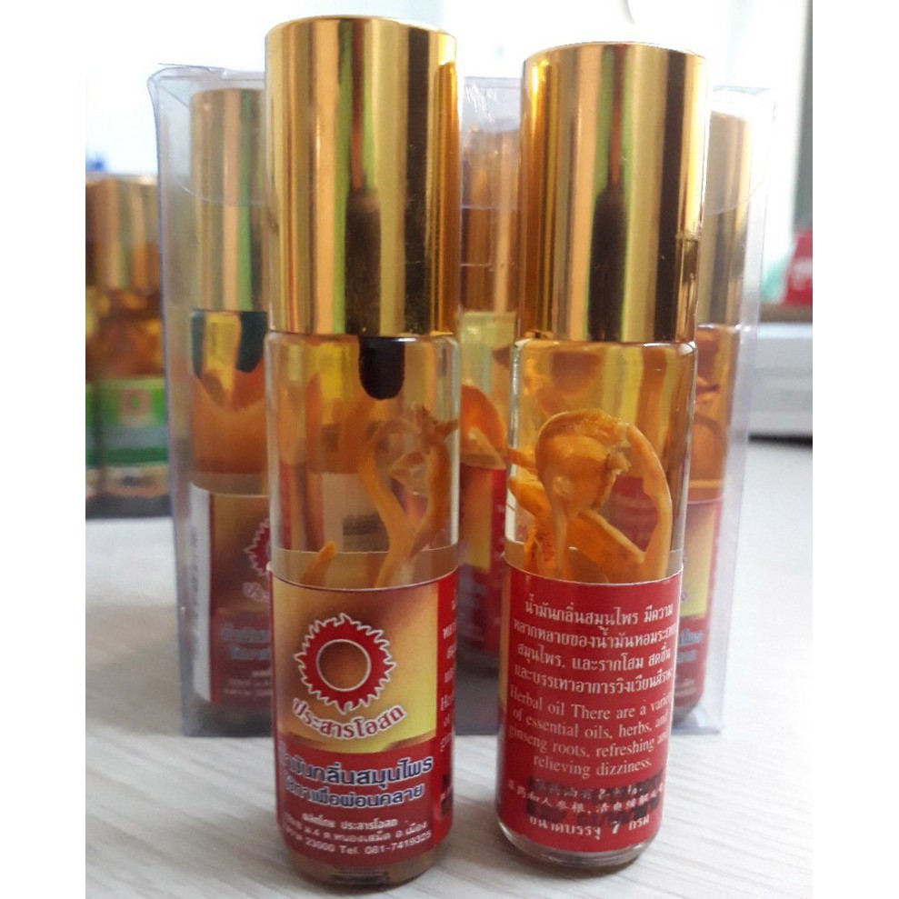 Combo 12 Dầu Nhân Sâm đỏ Green Herb Thái