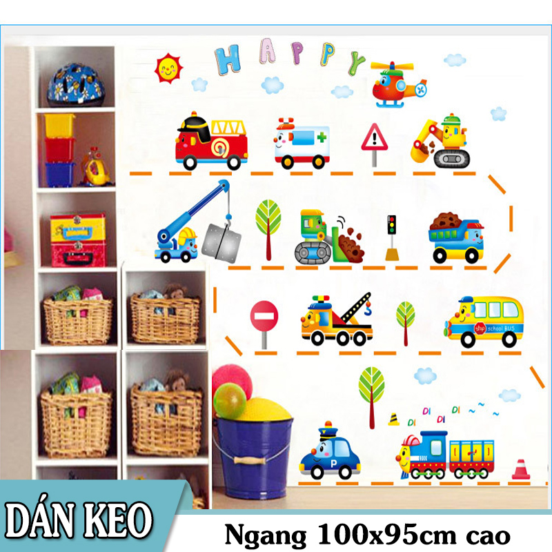 Decal trang trí Xe Happy