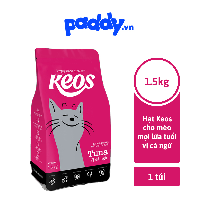Thức Ăn Hạt Cho Mèo Mọi Lứa Tuổi Keos