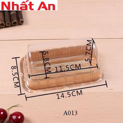 Hộp nhựa đựng bánh đế vàng a013 10 cái