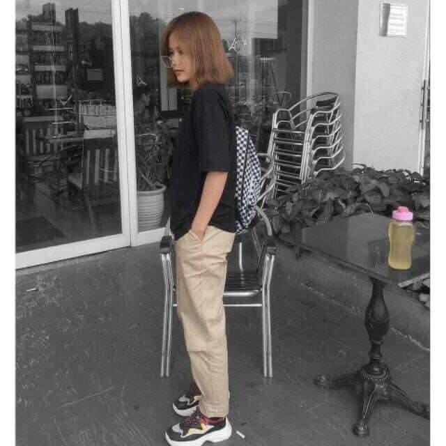 Sét áo thụng trơn nhiều màu quần kaki