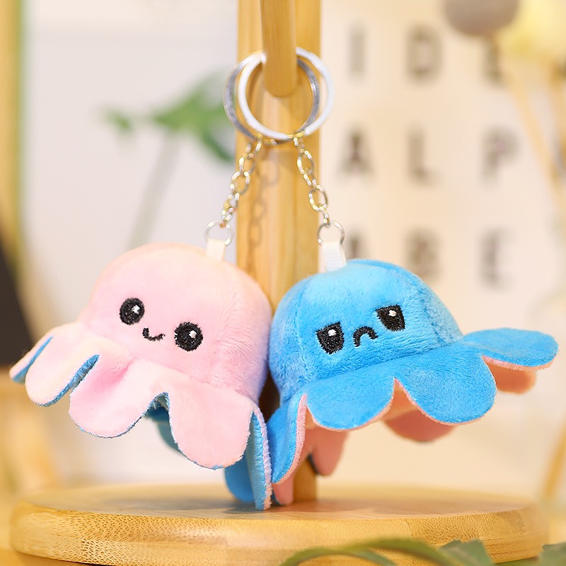 Móc khóa bạch tuộc cảm xúc mini 5cm