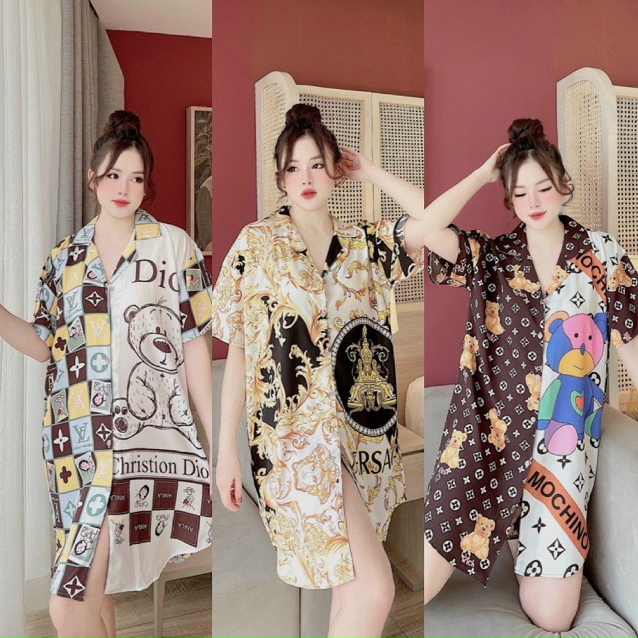 ĐẦM NGỦ SƠMI LỤA THÔ QC THIẾT KẾ IN 3D FREESIZE (NHIỀU MẪU)
