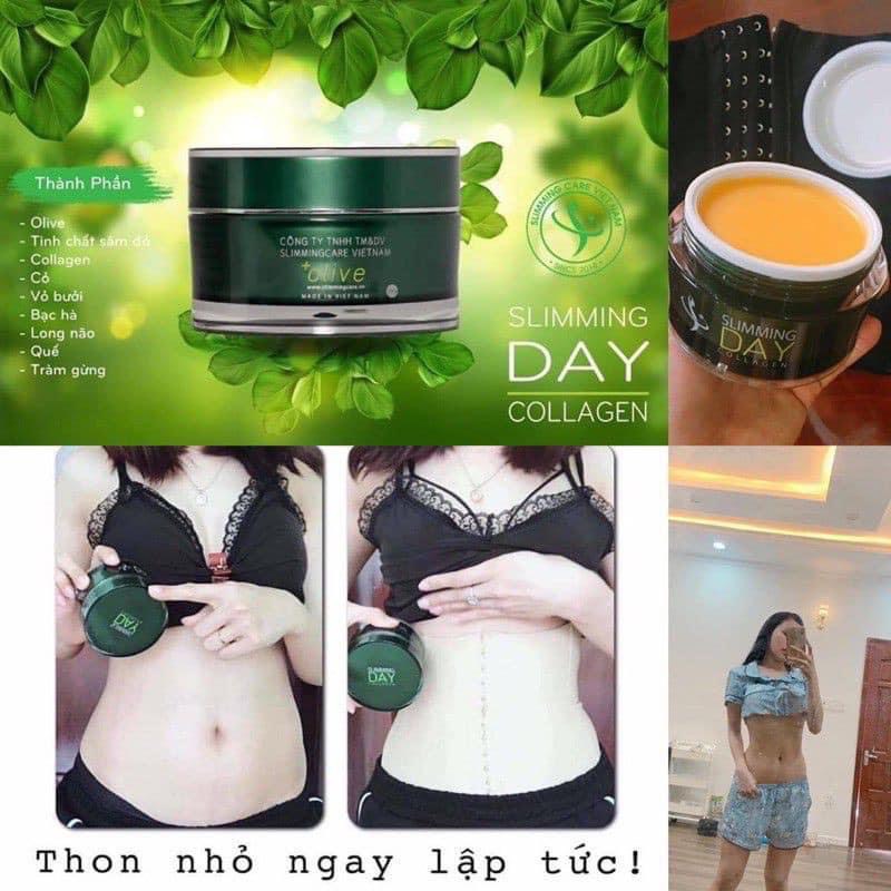 Kem bôi tan mỡ SLIMMING day collagen giúp eo thon gọn