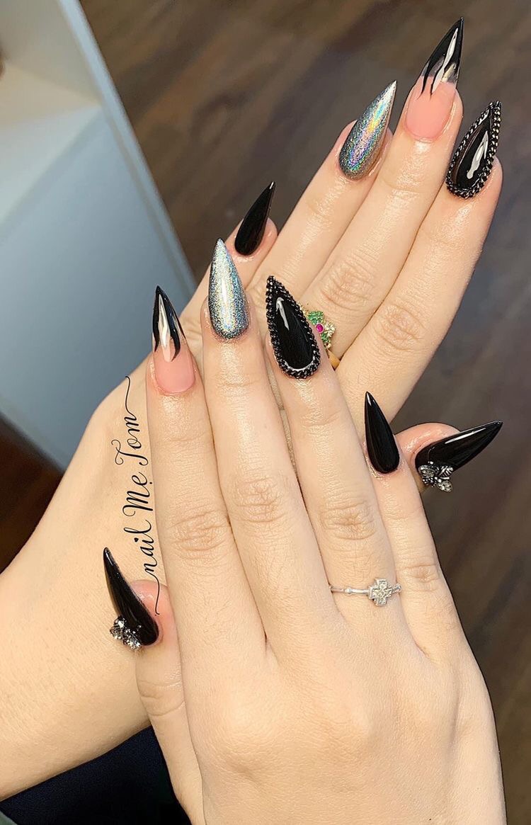 Móng tay giả Nail thiết kế Nailbox bộ 24móng