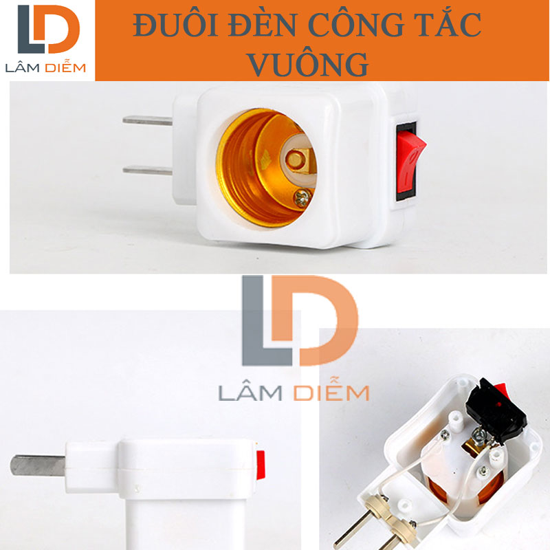 Đuôi đèn e 27 có công tắc E304