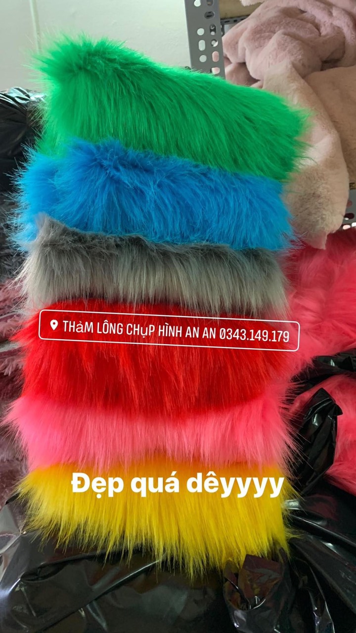 THẢM LÔNG CHỤP NAIL , MỸ PHẨM 50CM X 40CM